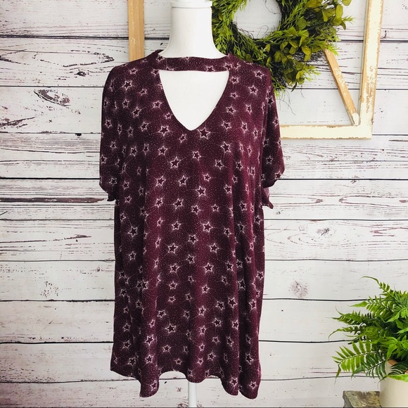 torrid Tops - Torrid • Keyhole Tunic Keyhole Back Sz 3X